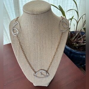 BOGO Mixed Metal Abstract Link Necklace - Silver & Gold